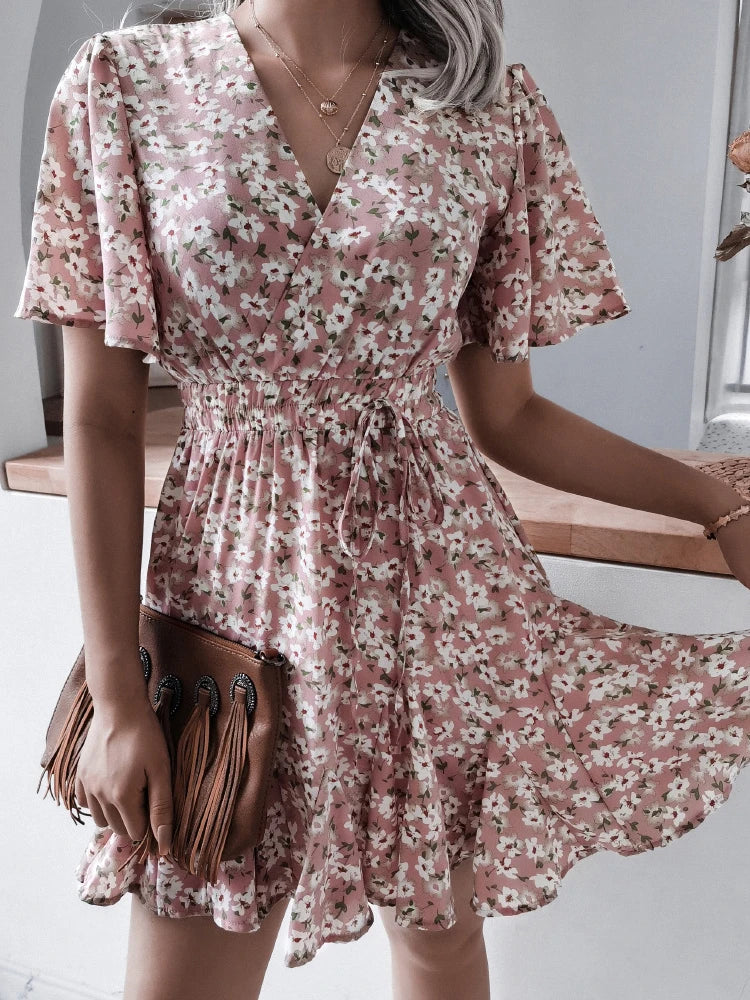 Floral Print Dress Women