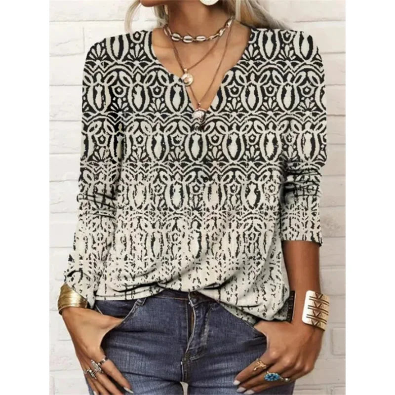 Elegant vintage V Neck Pullover